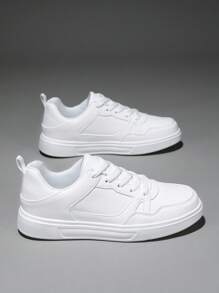 Giày trượt patin thể thao cho nam, giày thể thao buộc dây phía trước - trắng - Xem 4