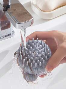 1 件多功能创意按摩洗发刷发刷梳子，返校、旅行度假必备，女士发饰 - 彩色 - 查看 5