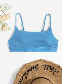 Solid Bikini Top Summer - Baby Blue - View 5