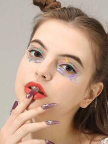 2sheets Laser Eyeliner Tattoo Sticker - Multicolor - View 6