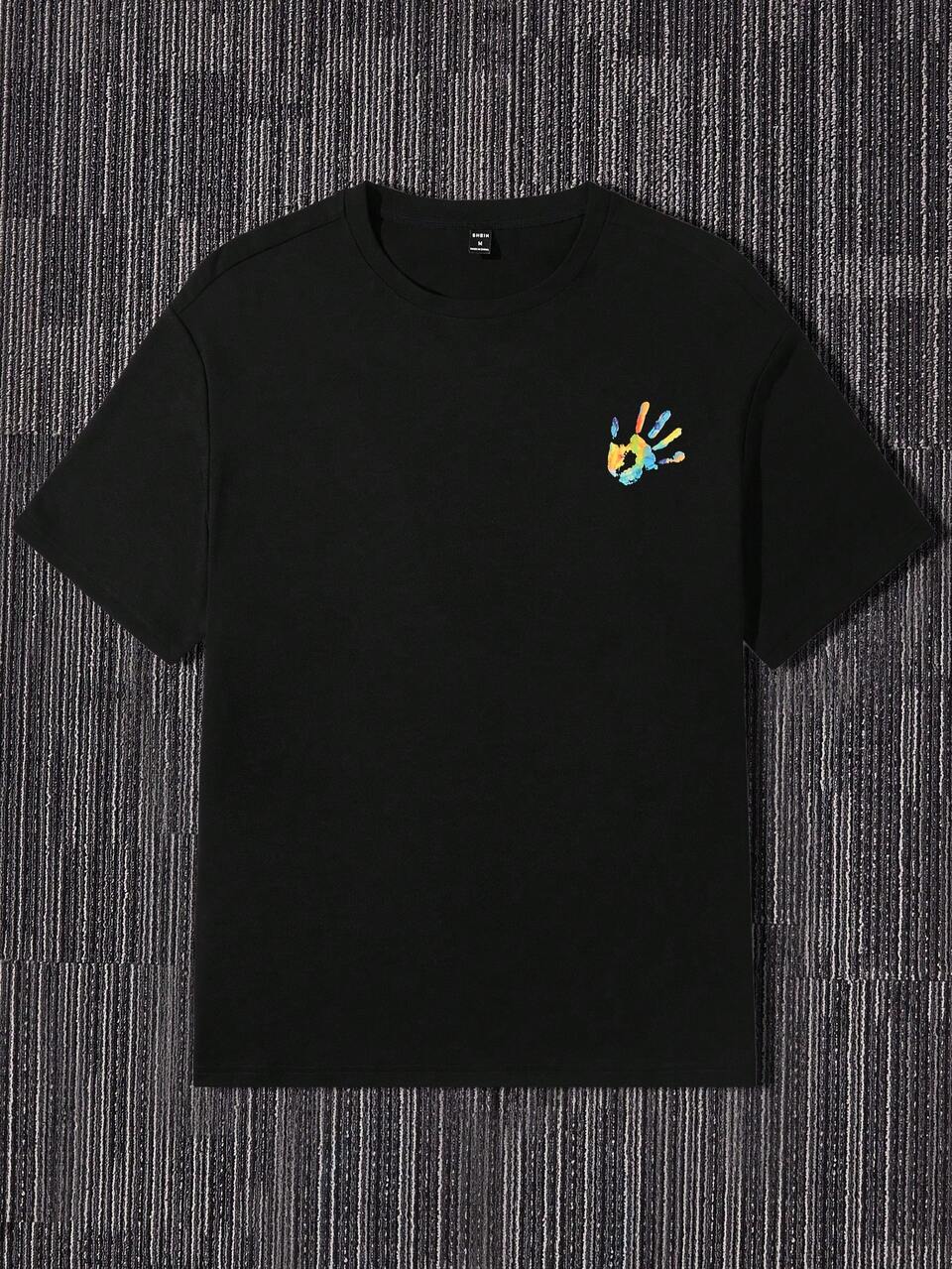 Loose Fit Men Cotton Slogan & Figure Graphic T-Shirt