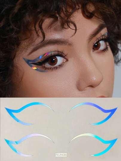 1sheet Eyeliner Tattoo Sticker, Festival/y2k Themed Makeup & Party Decoration