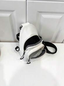 迷你極簡單肩包拉鍊尼龍可調整肩帶