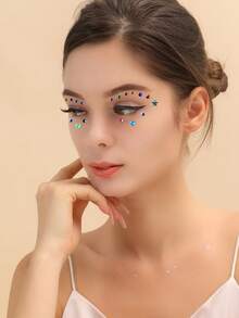 1pc Rhinestone Facial Gem Tattoo Sticker