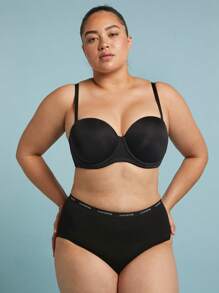 LUVLETTE Strapless Push-Up With Silicone Band Underwire T-Shirt Bra