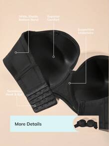 LUVLETTE Strapless Push-Up With Silicone Band Underwire T-Shirt Bra