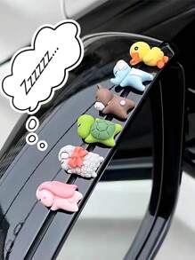 6pcs Tortoise & Elephant Design Polyresin Car Ornament