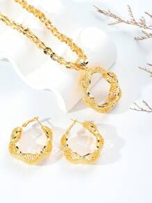 24k Gold Plated  Jewellery Set - Yellow Gold - View 1
