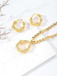 24k Gold Plated  Jewellery Set - Yellow Gold - View 2