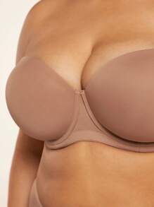LUVLETTE Plus Dream Curve Support + 无肩带聚拢文胸 T 恤文胸 - 杏色 - 查看 8