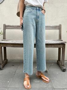 DAZY Cao eo Quần legging thẳng - Rửa nhẹ - Xem 1