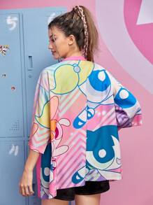 The Powerpuff Girls | ROMWE Áo sơ mi nữ Hoạt hình Giải trí - Nhiều màu - Xem 2