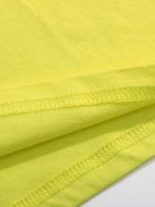 INAWLY Cactus Print Tee Graphic Tees Women Tops - Lime Green - View 3