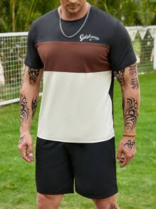 Manfinity Homme Bộ hai mảnh Nam Dây kéo Túi Lá thư Khối Màu Giải trí - Nhiều màu - Xem 4