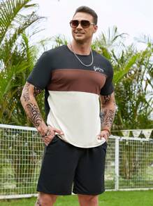 Manfinity Homme Bộ hai mảnh Nam Dây kéo Túi Lá thư Khối Màu Giải trí - Nhiều màu - Xem 6