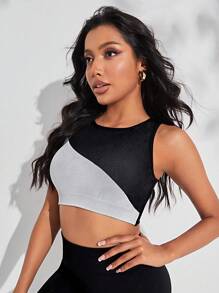 Easithlete 露背交叉運動背心 - 黑色 - 查看 4