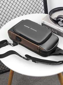 Men's Bags Shoulder Messenger Bag Multifunctional Sports Hanging Chest Backpack Chest Bag ,Travel Bag ,Sport Bag ,Business ,School Bag ,Back Ppack - Black - View 2