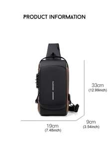 Men's Bags Shoulder Messenger Bag Multifunctional Sports Hanging Chest Backpack Chest Bag ,Travel Bag ,Sport Bag ,Business ,School Bag ,Back Ppack - Black - View 5