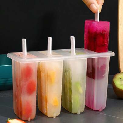 1 Khuôn PP Popsicle, Khuôn Popsicle Trắng Trong Tối Giản Cho Gia Đình