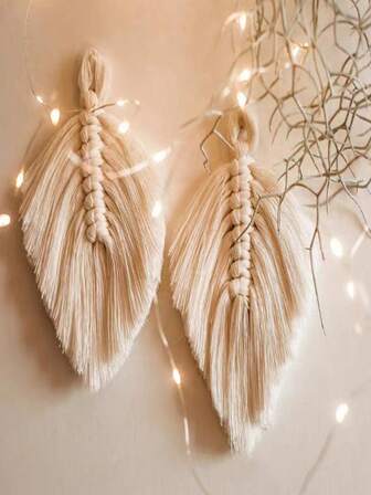 1入組編織流蘇壁掛波西米亞風編織設計家居布藝掛飾