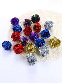 2pcs Random Color Rind Paper Ball Design Pet Sound Toy For Cat For Play - Multicolor - View 1