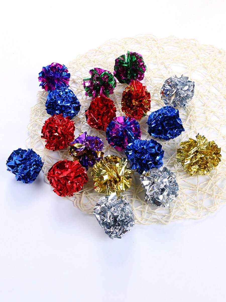 2pcs Random Color Rind Paper Ball Design Pet Sound Toy For Cat For Play - Multicolor - View 1