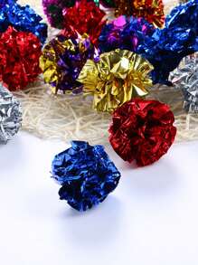 2pcs Random Color Rind Paper Ball Design Pet Sound Toy For Cat For Play - Multicolor - View 3