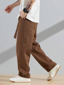 Manfinity Hypemode Men Slant Pocket Straight Leg Jeans - Brown - View 3