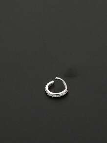 1 cái Funky Cubic Zirconia Trang trí Vòng mũi cho phụ nữ để trang trí cơ thể - Bạc - Xem 4