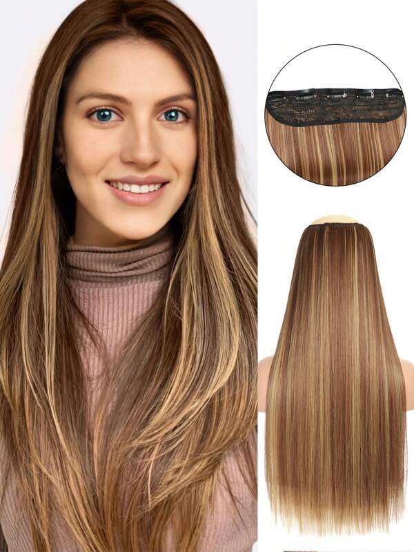 Clip In Long Straight Synthetic Hair Extension SHEIN USA