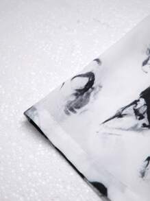 Manfinity RSRT Bộ hai mảnh Nam Dây kéo Nút phía trước Khối Màu Đồ họa Giải trí - Đen và trắng - Xem 5