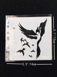 1入5吋白色塑膠飛鳥女孩繪畫模板