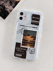 Funda para móvil con patrón de paisaje anticaída - transparente - Ver 2