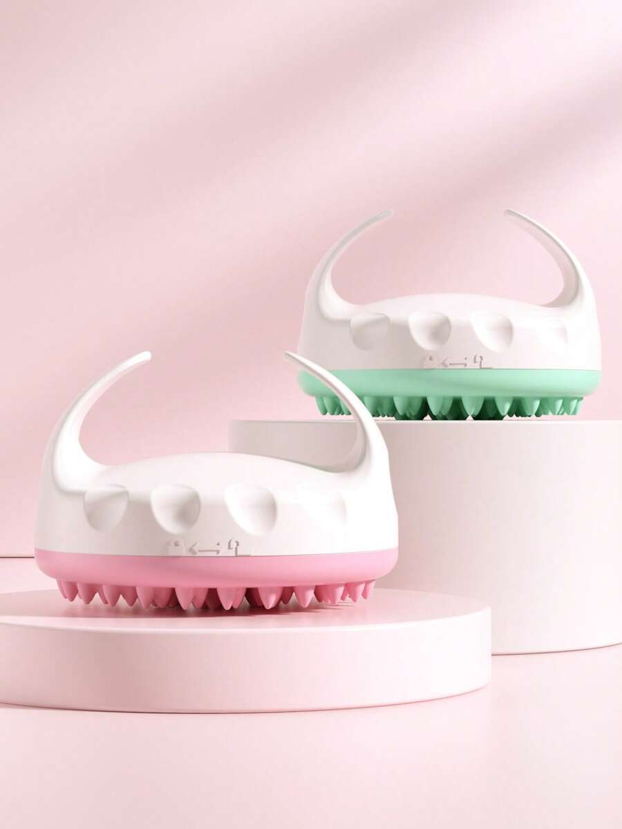 Scalp Massager, 1pc Handheld Whole Body Massage Brush Scalp Massage Beauty Relaxation Care Tool Massager Scalp Applicator - Pink - View 1