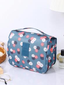 Túi đựng đồ trang điểm họa tiết hoa có móc treo Hộp đựng đồ trang điểm - Nhiều màu - Xem 2