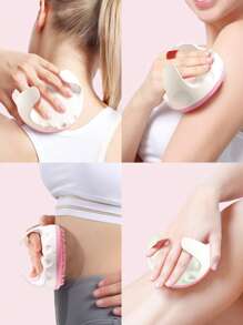 Scalp Massager, 1pc Handheld Whole Body Massage Brush Scalp Massage Beauty Relaxation Care Tool Massager Scalp Applicator - Pink - View 2