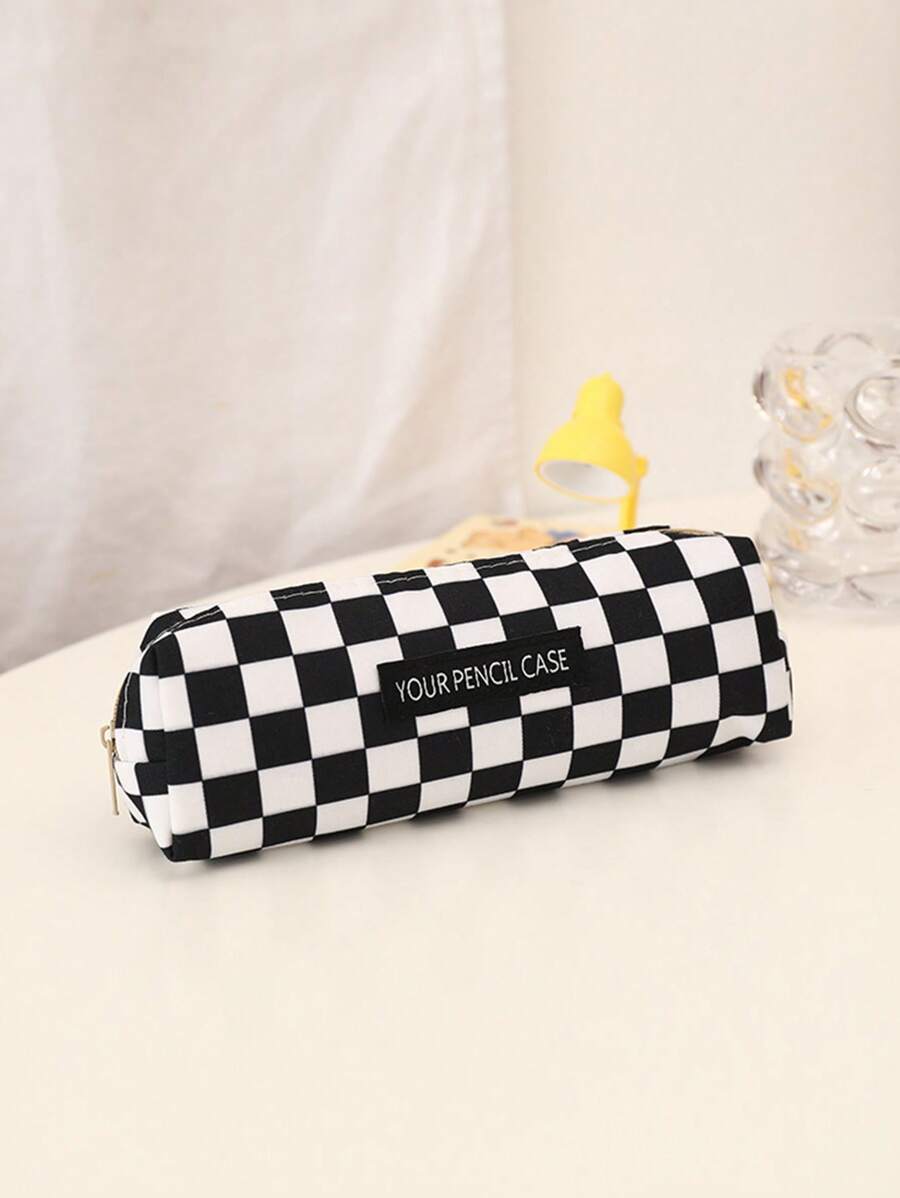 1 Họa Tiết Bàn Cờ Miếng Dán Trang Trí Túi Đựng Văn Phòng Phẩm, Đơn Giản Di Động Túi Đựng Bút Dành Cho Sinh Viên Văn Phòng Phẩm Tổ Chức - Nhiều màu - Xem 1
