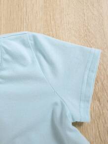 SHEIN 男嬰3入組半排扣T恤 - 彩色 - 查看 8