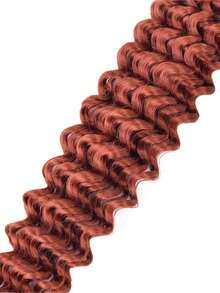 海浪钩针编织辫子，水波纹合成编织接发，22 英寸深波浪卷曲合成钩针编织接发。时尚女性派对礼物，Y2k - 橘色 - 查看 10