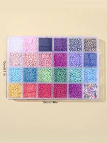 1 Hộp gồm 16000 hạt hạt thủy tinh 2 mm/3 mm với bộ mặt dây chuyền quyến rũ và hạt chữ cái dành cho vòng cổ tự làm của phụ nữ và trẻ em gái Sáng tạo và làm thủ công vòng cổ - Nhiều màu - Xem 4