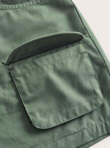 SHEIN EZwear 翻蓋口袋工裝裙