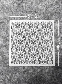 1入組拱形空心白色繪圖模板用於繪圖簡單多用途繪畫模板DIY工藝品 - 白色 - 查看 3