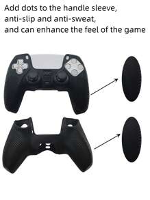1 Set PlayStation 5 Controller Silicone Protective Case + 4 Joystick Caps, Anti-Slip, Anti-Scratch, Sweat-Proof, Dust-Proof, Enhancing Gaming Experience