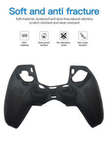 1 Set PlayStation 5 Controller Silicone Protective Case + 4 Joystick Caps, Anti-Slip, Anti-Scratch, Sweat-Proof, Dust-Proof, Enhancing Gaming Experience