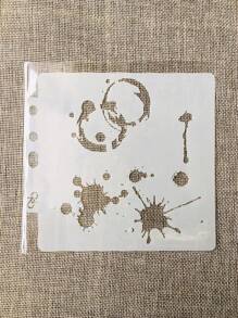 1個白色塑料5英寸塗鴉圓形繪圖模板 - 白色 - 查看 1
