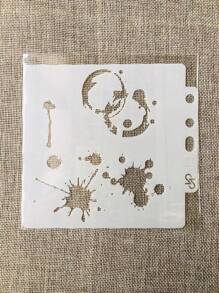 1個白色塑料5英寸塗鴉圓形繪圖模板 - 白色 - 查看 2