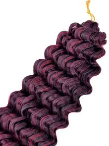 海浪钩针编织辫子，水波纹合成编织接发，22 英寸深波浪卷曲合成钩针编织接发。时尚女性派对礼物，Y2k - 漸層 - 查看 7