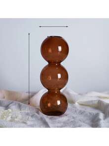 1 gói Bình trang trí gương kính màu nâu hình quả bầu - màu nâu - Xem 3