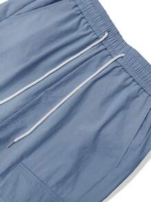 Manfinity EMRG Quần Nam Túi màu trơn Đường phố - Màu xanh bụi bặm - Xem 7