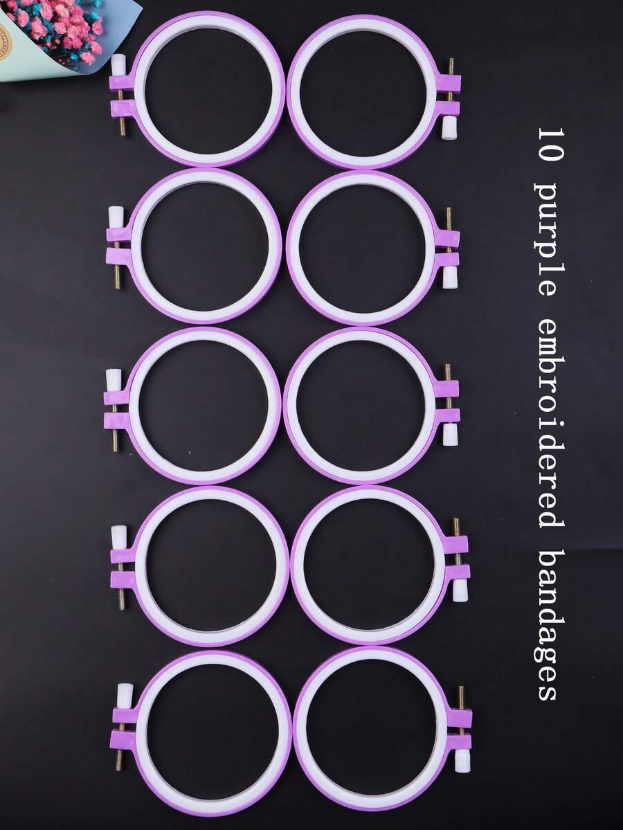 10入組DIY十字繡工具 - 紫色 - 查看 1